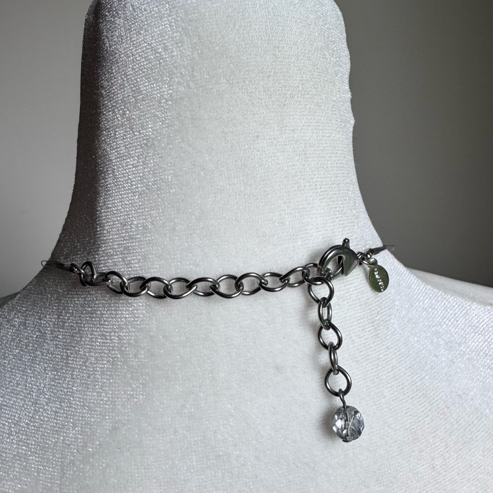 Chico’s Elegant‎ Silver and Chrome Multi-Strand Necklace and Earrings Set - Picture 4 of 5